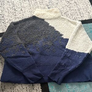 lululemon athletica Navy and Cream Turtleneck Sweater